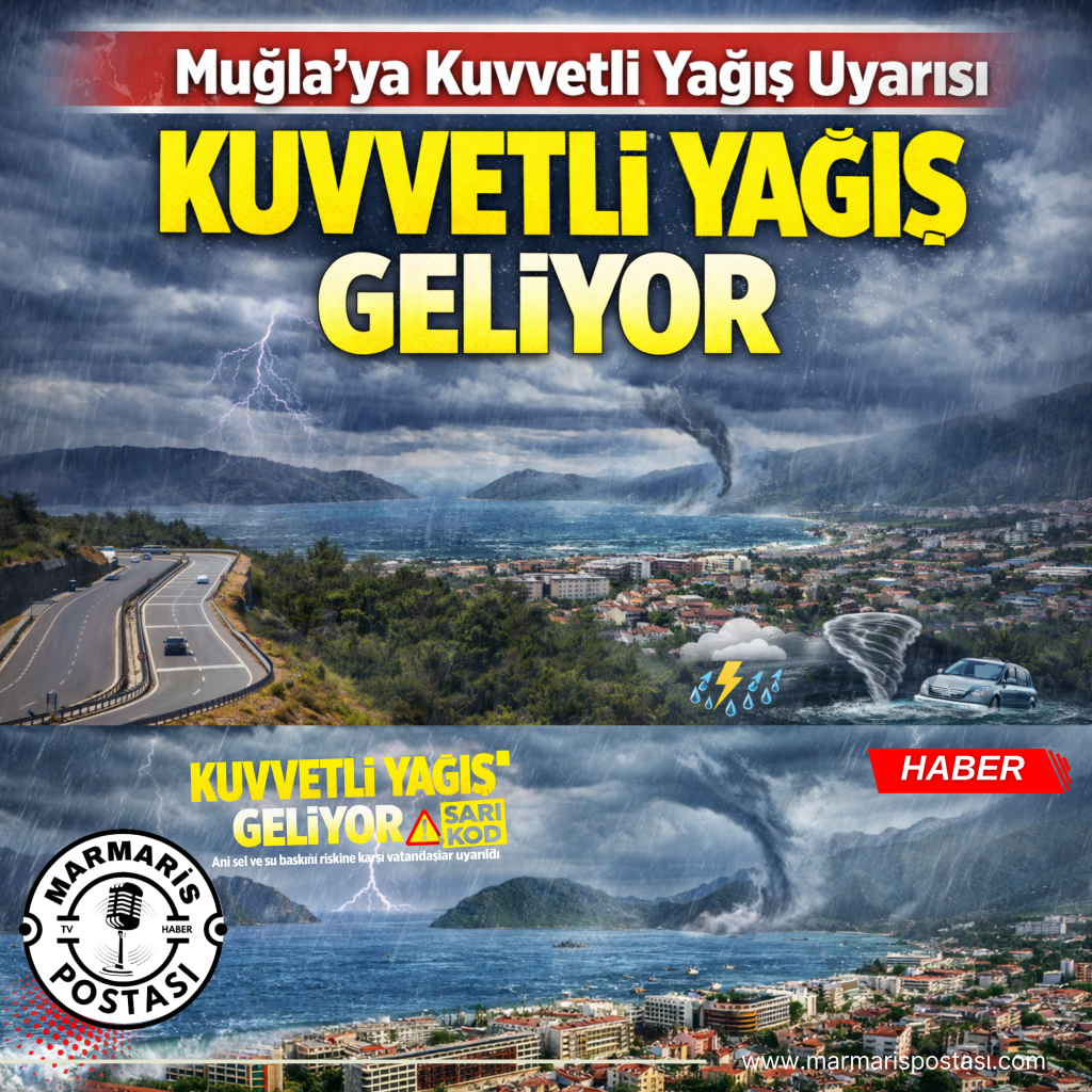 Muğla’da Fırtına ve Sağanak Uyarısı