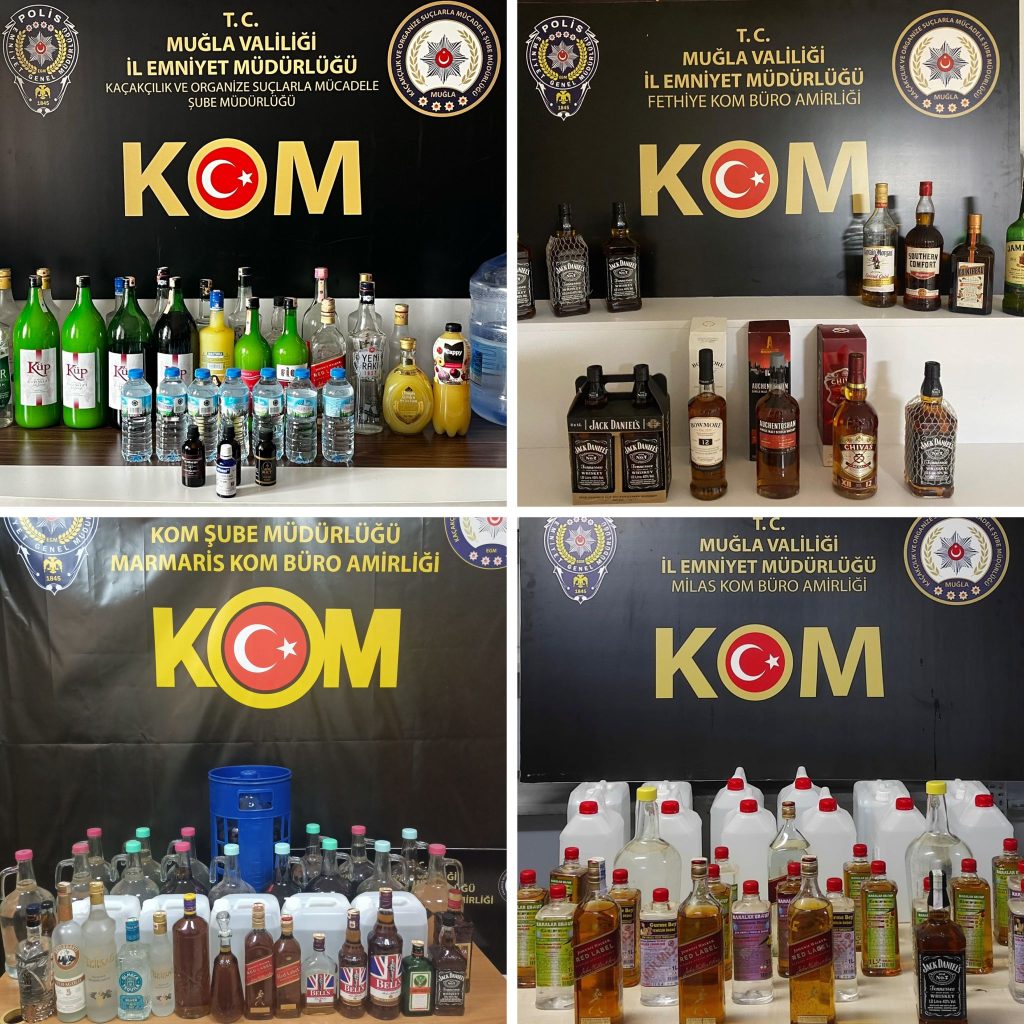 Muğla’da kaçak içki operasyonu