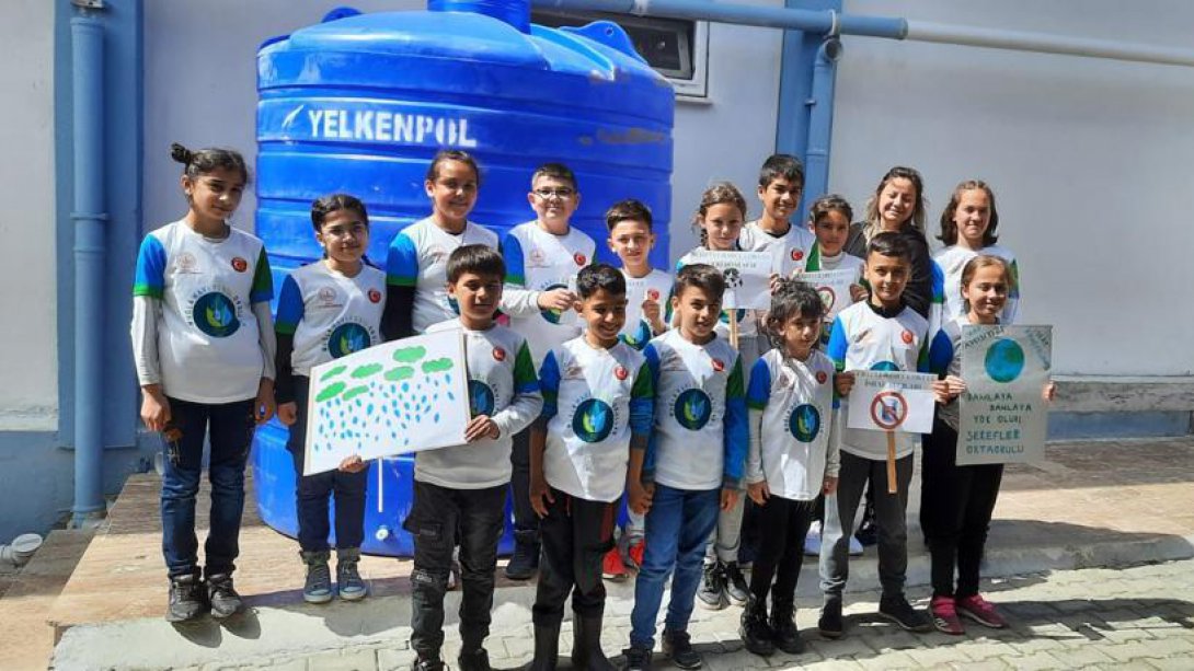 OKULLARDA YAĞMUR SUYU HASADI YAPILIYOR