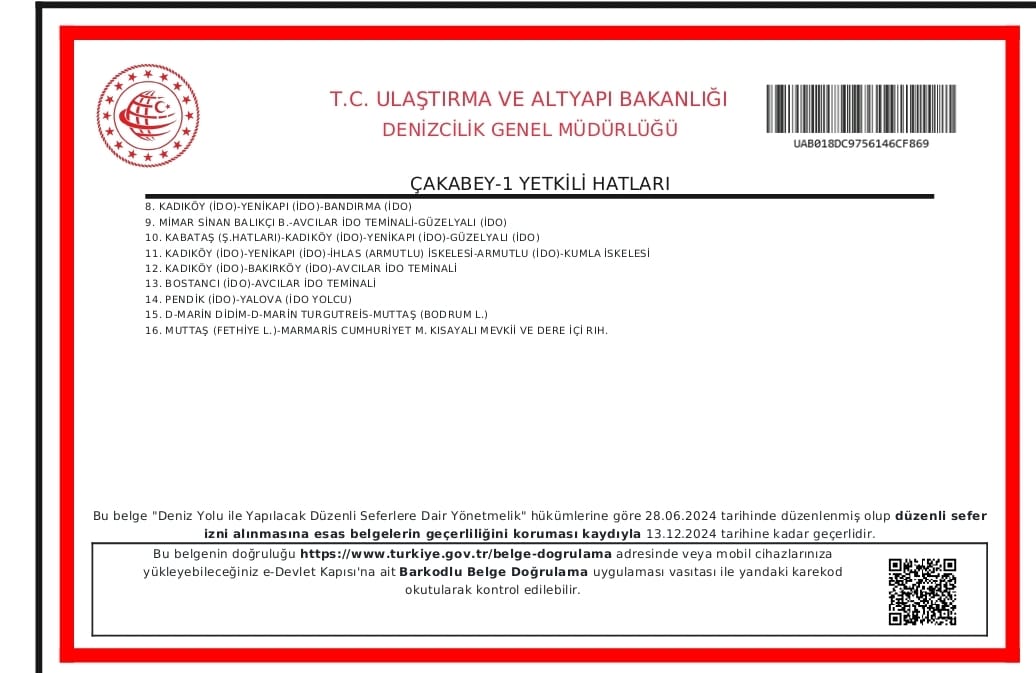 BAKANLIK İZİNLERİ TAMAMLANDI, SEFERLER BAŞLIYOR