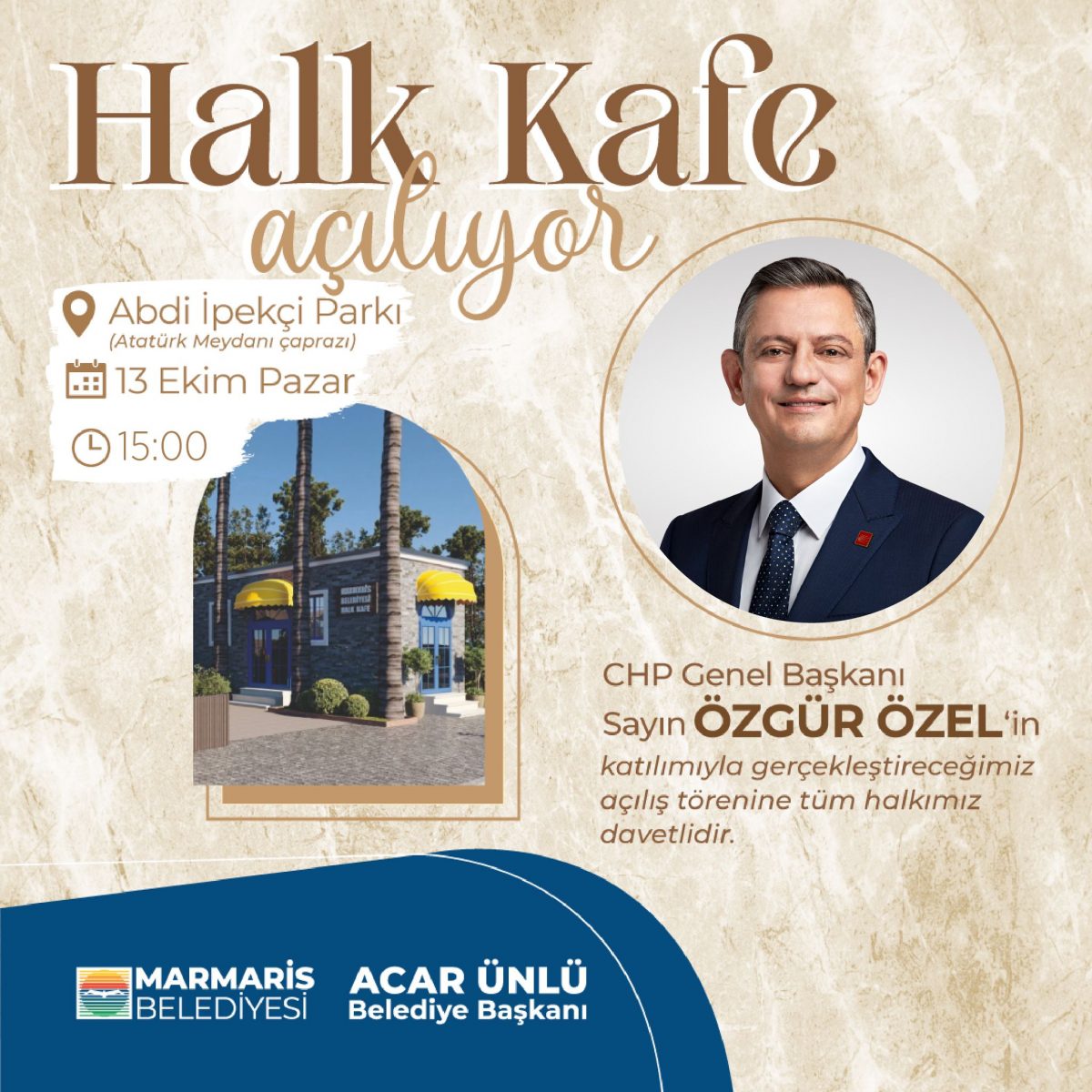ÖZGÜR ÖZEL MARMARİS’E GELİYOR