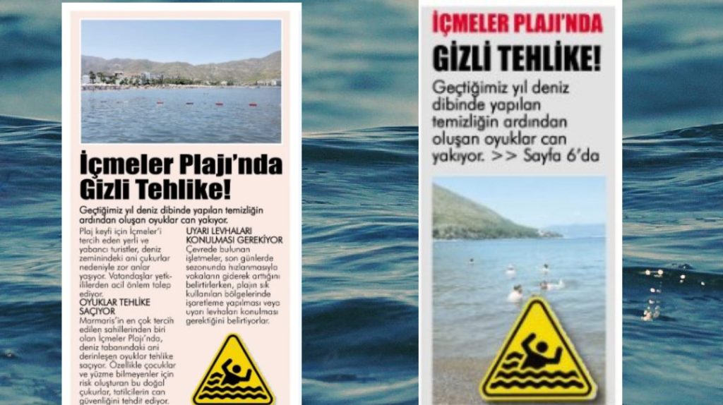 İÇMELER PLAJI’NDA ‘GİZLİ TEHLİKE’ BİR KEZ DAHA KENDİNİ GÖSTERDİ!