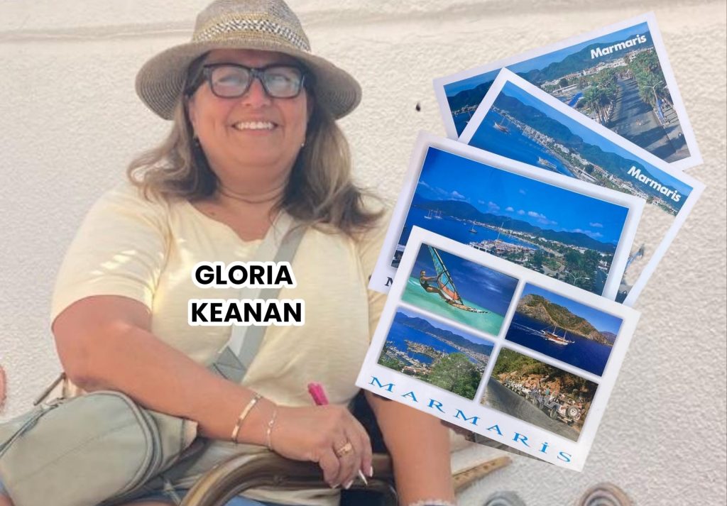 “MARMARİS’İN GÜZELLİĞİNİ TORUNLARINA KARTPOSTALLA TAŞIDI”