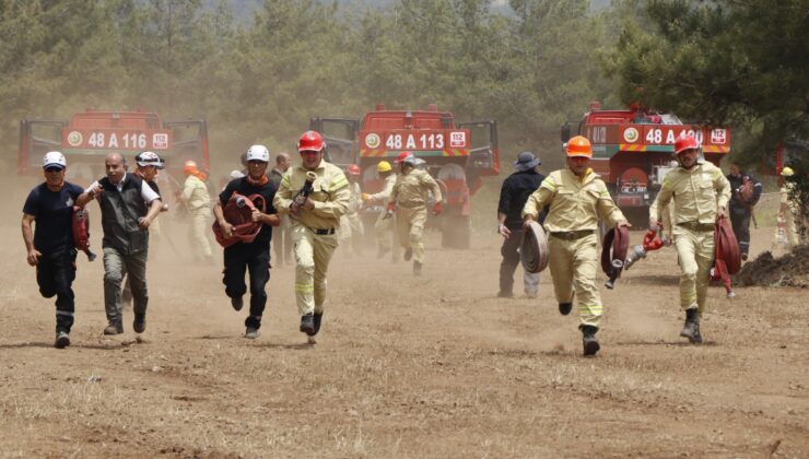 ORMAN YANGINLARINA KARŞI TATBİKAT YAPILDI